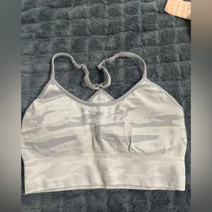 Gray Camo Sports Bra